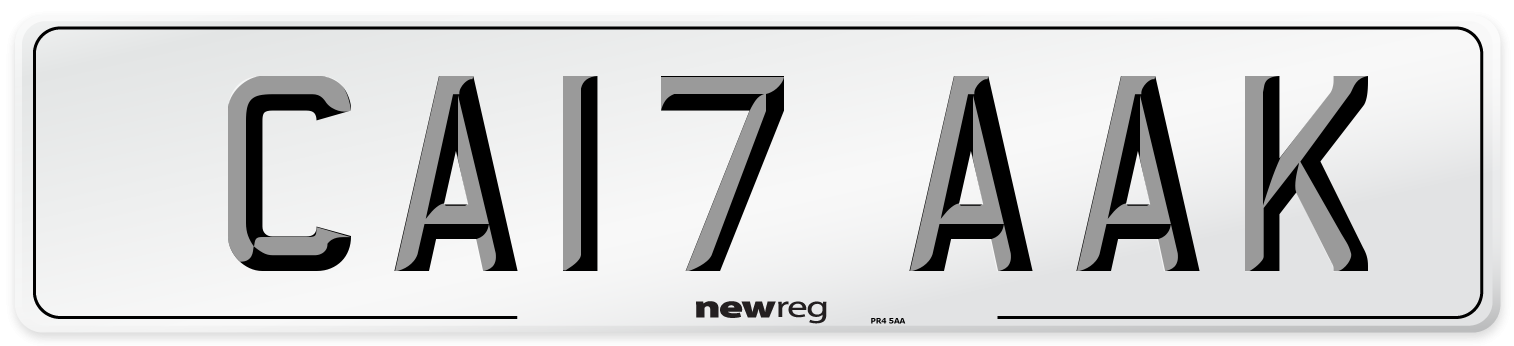 CA17 AAK Number Plate from New Reg